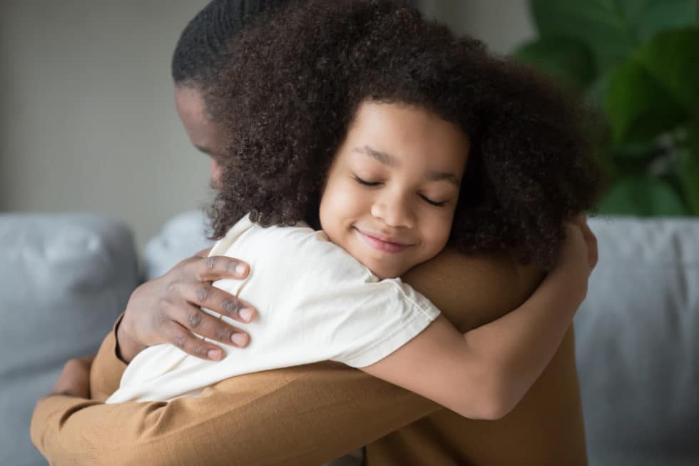 Hugging daddy